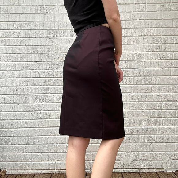 Express Vintage 90's Burgundy Skirt - Picture 2 of 3